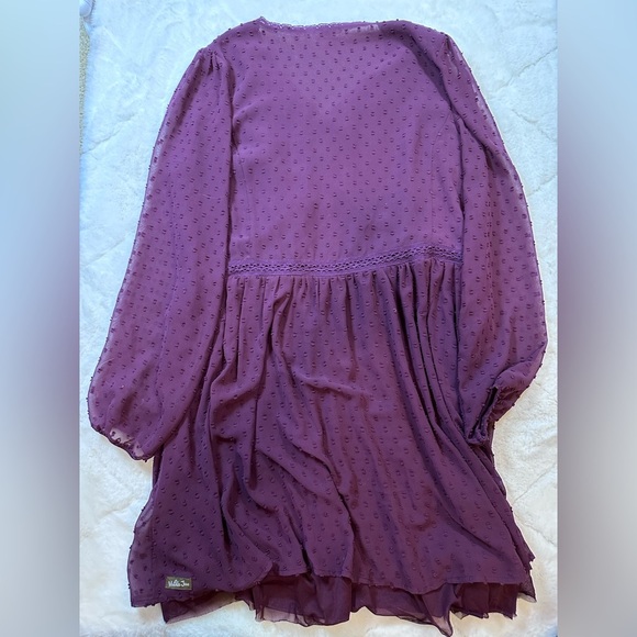 Matilda Jane purple Plum polka dot Dress Small - Picture 4 of 8